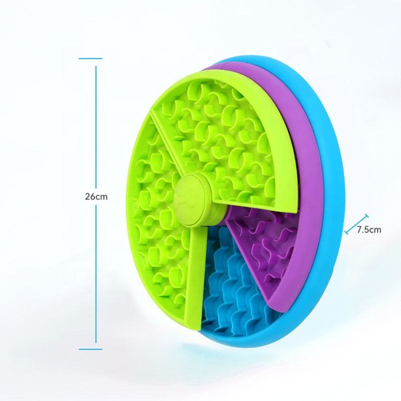 Pet Slow Food Bowl Anti Choking Cat Bowl,3in1 Interactive Dog Feeder Puzzle, Lick Mat & Slow Feeder BowlMental Stimulation Toy For Medium & Large Dogs