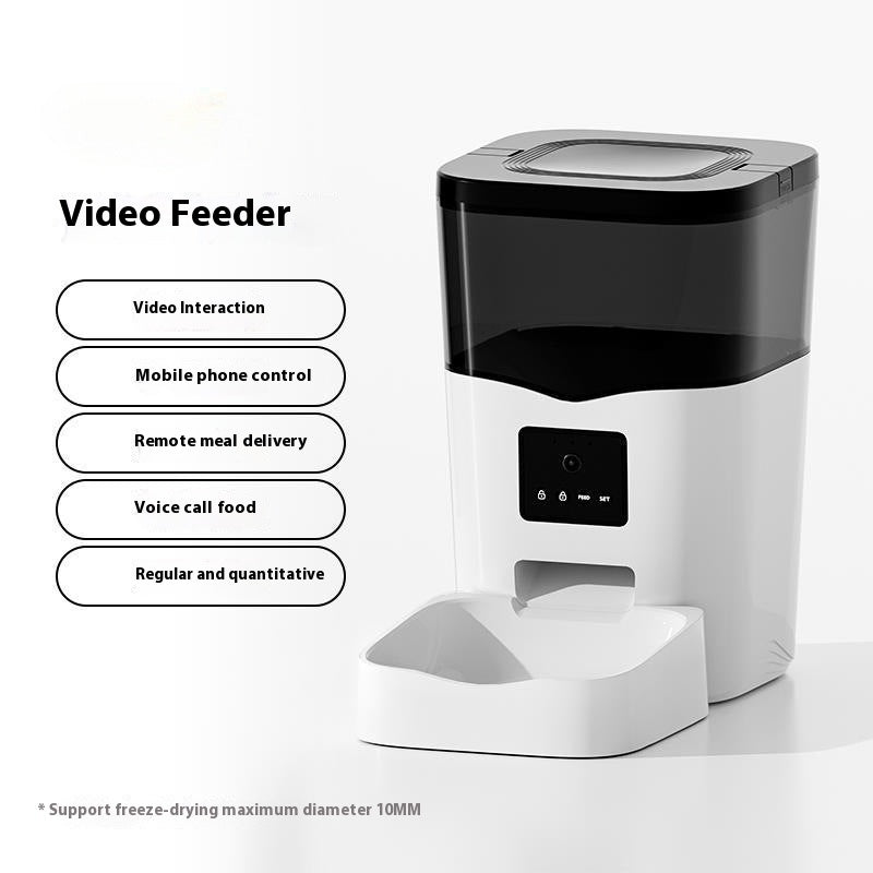 Cat Food Automatic Timing Feeder Video Interactive Pet Cat Feeder